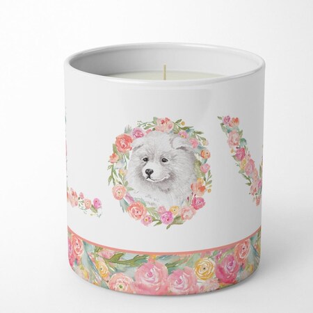 Carolines Treasures 3.75 x 3.25 in. Unisex Samoyed No.3 Love 10 oz Decorative Soy Candle WDK4480CDL